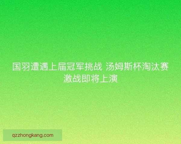 国羽遭遇上届冠军挑战 汤姆斯杯淘汰赛激战即将上演 国羽遭遇上届冠军挑战 汤姆斯杯淘汰赛激战即将上演